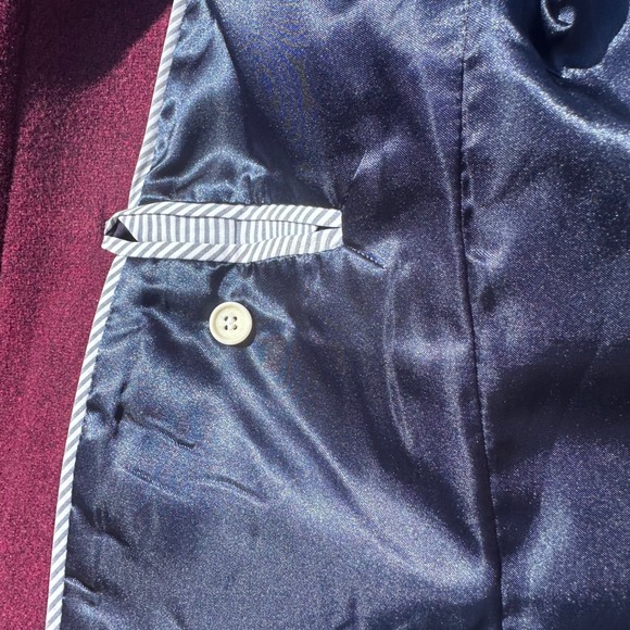 J.Crew Cocoon Coat Italian Stadium Cloth Nello Gori Wool Burgundy Size M - Picture 7 of 11
